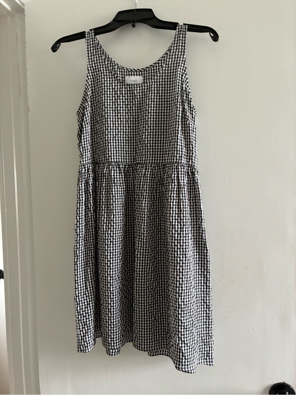 Women’s Black and White Babydoll Gingham Summer Dress